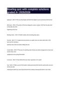 Bowling quiz with complete solutions graded A&plus; 2025&sol;2026