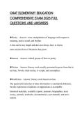 OSAT ELEMENTARY EDUCATION COMPREHENSIVE EXAM 2026 FULL QUESTIONS AND ANSWERS