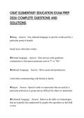 OSAT ELEMENTARY EDUCATION EXAM PREP 2026 COMPLETE QUESTIONS AND SOLUTIONS