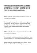 OSAT ELEMENTARY EDUCATION EXAMPREP LATEST 2026 COMPLETE QUESTIONS AND VERIFIED SOLUTIONS GRADED A&plus;