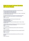 HCM 2110 Chapter 5&comma;9 Exam Questions with Correct Answers 