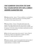 OSAT ELEMENTARY EDUCATION TEST BANK FULLY SOLVED EDITION WITH 100&percnt; CORRECT ANSWERS GUARANTEED PASS