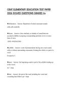 OSAT ELEMENTARY EDUCATION TEST PAPER 2026 SOLVED QUESTIONS GRADED A&plus;
