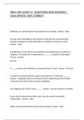 INEN 4301 EXAM 3 &vert; QUESTIONS AND ANSWERS &vert; 2026 UPDATE 100&percnt; CORRECT
