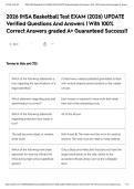 2026 IHSA Basketball Test EXAM &lpar;2026&rpar; UPDATE Verified Questions And Answers &vert; With 100&percnt; Correct Answers graded A&plus; Guaranteed Success&excl;&excl;