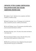ORTHOTIC FITTER COURSE CERTIFICATION EVALUATION EXAMS 2026 SOLVED QUESTIONS UPDATED 2026