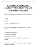 SANS SEC530 DEFENSIBLE SECURITY ARCHITECTURE AND ENGINEERING EXAM  QUESTIONS AND ANSWERS 2026