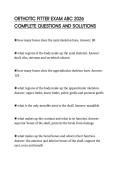 ORTHOTIC FITTER EXAM ABC 2026 COMPLETE QUESTIONS AND SOLUTIONS