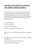 CEPN FINAL EXAM PAPER 2026 QUESTIONS WITH VERIFIED ANSWERS GRADED A&plus;
