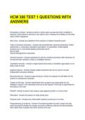 HCM 388 TEST 1 QUESTIONS WITH ANSWERS 