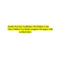 Family Practice Guidelines &lpar;5th Edition&rpar; by Cash&comma; Glass & Mullen &vert; Complete Test Bank &vert;  Verified Q&A