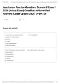 Jean Inman Practice Questions Domain II Exam &vert; 2026 &lpar;Actual Exam&rpar; Questions with verified Answers &lpar;Latest Update 2026&rpar; UPDATE&excl;&excl;