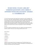NR 603 WEEK 1 EXAM 1 &vert;2026-2027 VERIFIED QUESTIONS AND CORRECT ANSWERS WITH EXPLANATIONS  GRADED A&plus; CHAMBERLAIN 