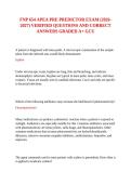 FNP 654 APEA PRE PREDICTOR EXAM &lpar;2026-2027&rpar; VERIFIED QUESTIONS AND CORRECT ANSWERS GRADED A&plus; GCU