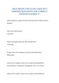 APEA PREDICTOR EXAM 3 &lpar;2026-2027&rpar; VERIFIED QUESTIONS AND CORRECT ANSWERS GRADED A&plus;
