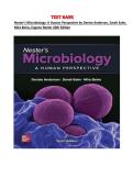 Test Bank for Nester&rsquo;s Microbiology&colon; A Human Perspective&comma; 10th Edition by Denise Anderson&comma; Sarah Salm&comma; Mira Beins&comma; and Eugene Nester &ndash; Complete and Updated Coverage&period;
