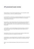 ATI proctored Exam Review Questions and Answers