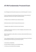 ATI RN Fundamentals Proctored Exam Questions and Answers