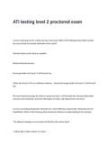 ATI Testing Level 2 Proctored Exam Questions and Answers