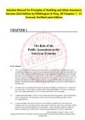 Solution Manual For Principles of Auditing and Other Assurance Services 22nd Edition by Whittington & Pany&comma; All Chapters 1 - 21 Covered&comma; Verified Latest Edition&period;&period;&period;pdf