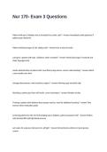 NUR 170- Exam 3 Questions and Answers