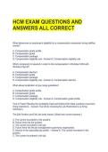 HCM EXAM QUESTIONS AND ANSWERS ALL CORRECT