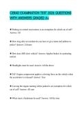 CERAD EXAMINATION TEST 2026 QUESTIONS WITH ANSWERS GRADED A&plus;