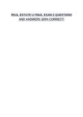 REAL ESTATE U FINAL EXAM 2 QUESTIONS AND ANSWERS 100&percnt; CORRECT&excl;