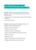 CERAD ACTUAL EXAM PAPER 2026 QUESTIONS WITH SOLUTIONS GRADED A&plus;