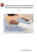 Full Test Bank for Bates' Guide to Physical Examination and History Taking&comma; 13th Edition by Lynn S&period; Bickley and Peter G&period; Szilagyi &vert; Chapters 1-27 &vert; Verified Questions & Answers &vert; Detailed Rationales &vert; Updated 2026 Version