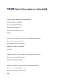 NASM Exam Questions and Answers- Corrective exercise specialist