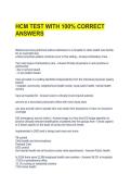 HCM TEST WITH 100&percnt; CORRECT ANSWERS