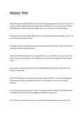 Notary Test Questions with Correct Answers