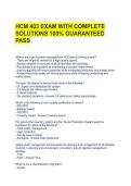 HCM 403 EXAM WITH COMPLETE SOLUTIONS 100&percnt; GUARANTEED PASS