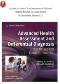 Full Test Bank for Advanced Health Assessment and Differential Diagnosis&colon; Essentials for Clinical Practice&comma; 1st Edition by Karen M&period; Myrick&comma; Laima M&period; Karosas&comma; and Suzanne C&period; Smeltzer &vert; Chapters 1-12 &vert; Verified Questions & Answers &vert; Detailed Rationales &vert; Up