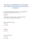MN DENTAL JURISPRUDENCE EXAM &lpar;2026-2027&rpar; VERIFIED QUESTIONS AND ANSWERS GRADED A&plus;