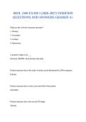 BIOL 2160 EXAM 1 &lpar;2026-2027&rpar; VERIFIED QUESTIONS AND ANSWERS GRADED A&plus;