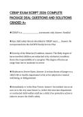 CERAP EXAM SCRIPT 2026 COMPLETE PACKAGE DEAL QUESTIONS AND SOLUTIONS GRADED A&plus;