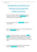 TEXAS WASTEWATER CLASS B EXAM 2026&lpar;ACTUAL EXAM&rpar; QUESTIONS AND VERIFIED ANSWERS&period; Ace your exam&excl;