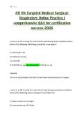 ATI RN Targeted Medical Surgical&colon; Respiratory Online Practice &vert; comprehensive Q&A for certification success 2026