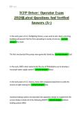 TCFP Driver&sol; Operator Exam 2026&vert;Latest Questions And Verified Answers &lpar;A&plus;&rpar;