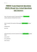 PMHNP Exam Reported Questions 2026 &vert; Brand New Actual Questions And Answers