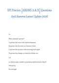 ARDMS SPI EXAM 2025&sol;2026 &lpar;REAL EXAM&rpar; 50 QUESTIONS AND CORRECT ANSWERS