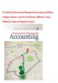 Test Bank for Financial and Managerial Accounting 15th Edition &lpar;Cengage&semi; January 1&comma; 2019&rpar; by Carl Warren&comma; Jefferson P&period; Jones William B&period; Tayler&comma; ISBN No&semi; 9781337902663&comma; all Chapters Covered &lpar;NEWEST 2026&rpar;
