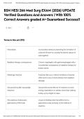 BSN HESI 266 Med Surg EXAM &lpar;2026&rpar; UPDATE Verified Questions And Answers &vert; With 100&percnt; Correct Answers graded A&plus; Guaranteed Success&excl;&excl;