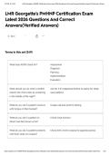 LMR Georgette&rsquo;s PMHNP Certification Exam Latest 2026 Questions And Correct Answers&lpar;Verified Answers&rpar;