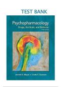 Psychopharmacology Test Bank 3rd Edition &vert; Drugs&comma; Brain & Behavior