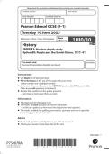 2025 Pearson Edexcel Level 1&sol;Level 2 GCSE &lpar;9&ndash;1&rpar; History PAPER 3&colon; Modern depth study Option 30&colon; Russia and the Soviet Union&comma; 1917&ndash;41 Combined Question Paper & Marking Scheme