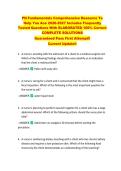 PN Fundamentals Comprehensive Resource To  Help You Ace 2026-2027 Includes Frequently  Tested Questions With ELABORATED 100&percnt; Correct  COMPLETE SOLUTIONS  Guaranteed Pass First Attempt&excl;&excl;  Current Update&excl;&excl;