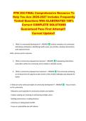 PPN 302 FINAL Comprehensive Resource To  Help You Ace 2026-2027 Includes Frequently  Tested Questions With ELABORATED 100&percnt;  Correct COMPLETE SOLUTIONS  Guaranteed Pass First Attempt&excl;&excl;  Current Update&excl;&excl;